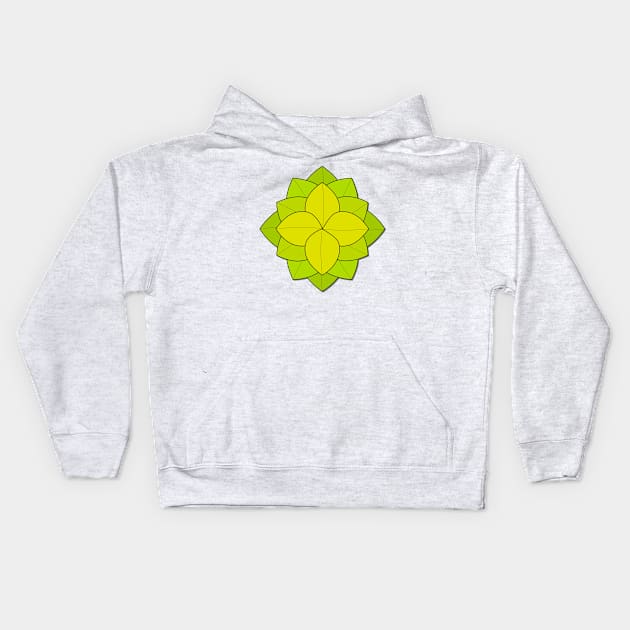 Green Succulent Kids Hoodie by StckrMe